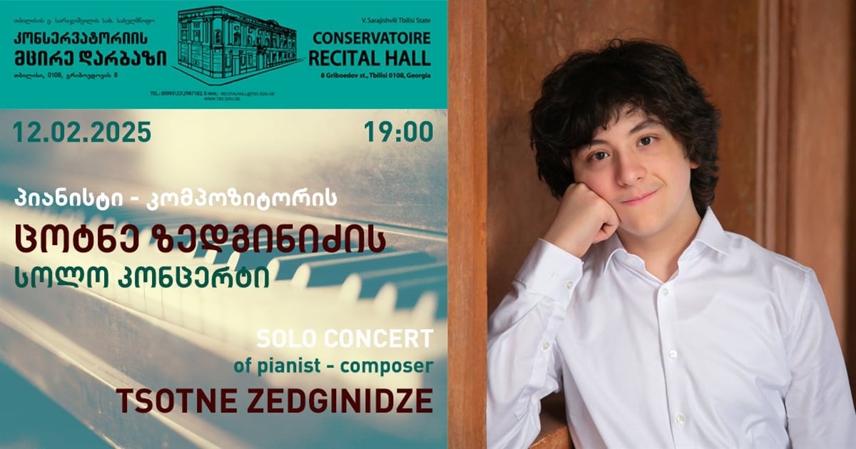 Solo Concert of Pianist-Composer Tsotne Zedginidze